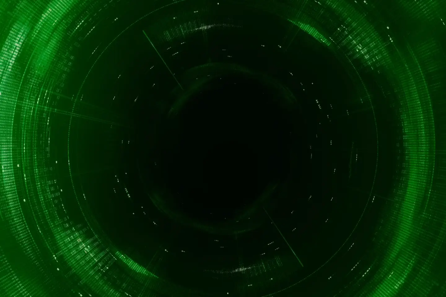 Imagem simulando um vórtice de energia em frente a um fundo preto.